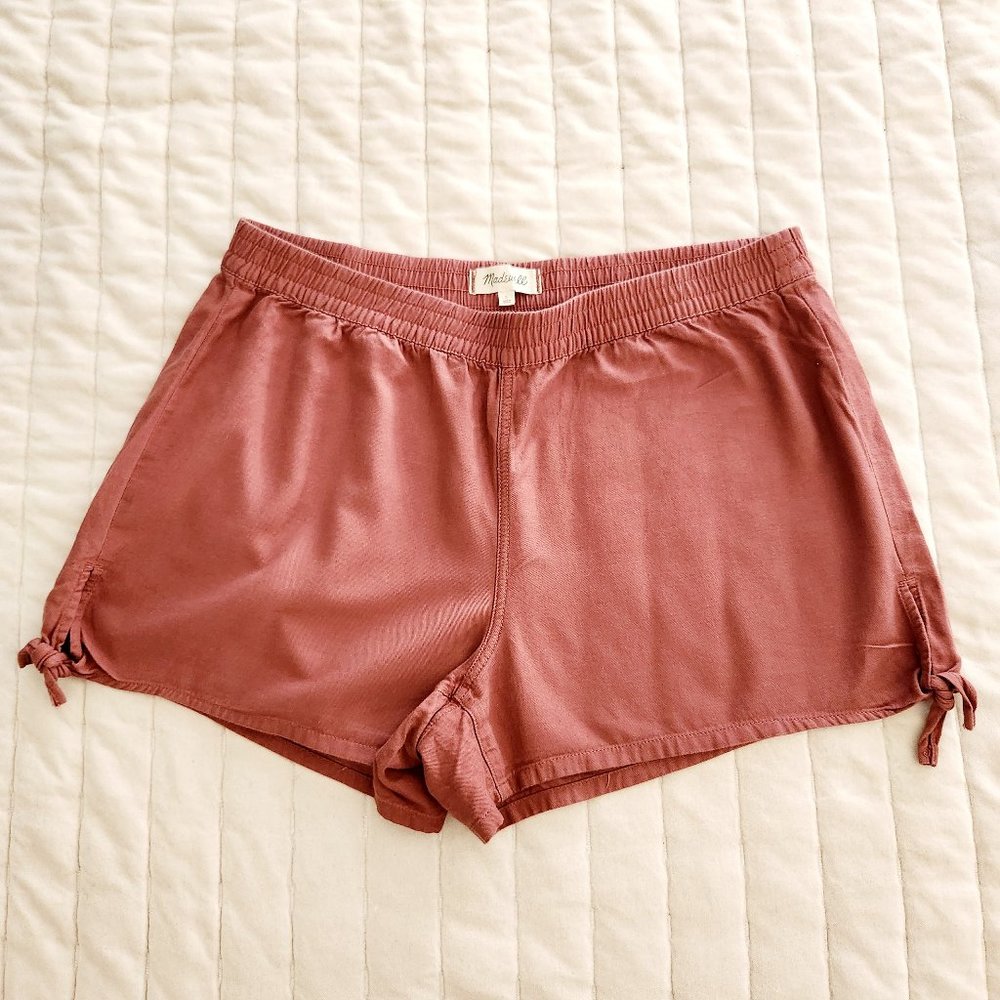 Madewell Pink Elastic Waist Pull-On Shorts. - Picture 1 of 4